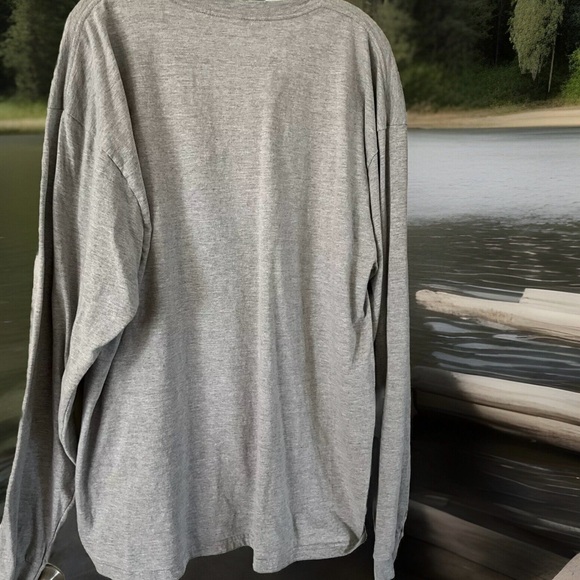 Tultex T Shirt Men’s XXL Gray Long Sleeve Positive Vibes Sick Apparel Headwear - Picture 2 of 5